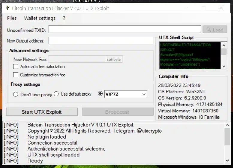 Bitcoin Transaction Hijacker V3.57 ( hack BTC TX ) - Image 2